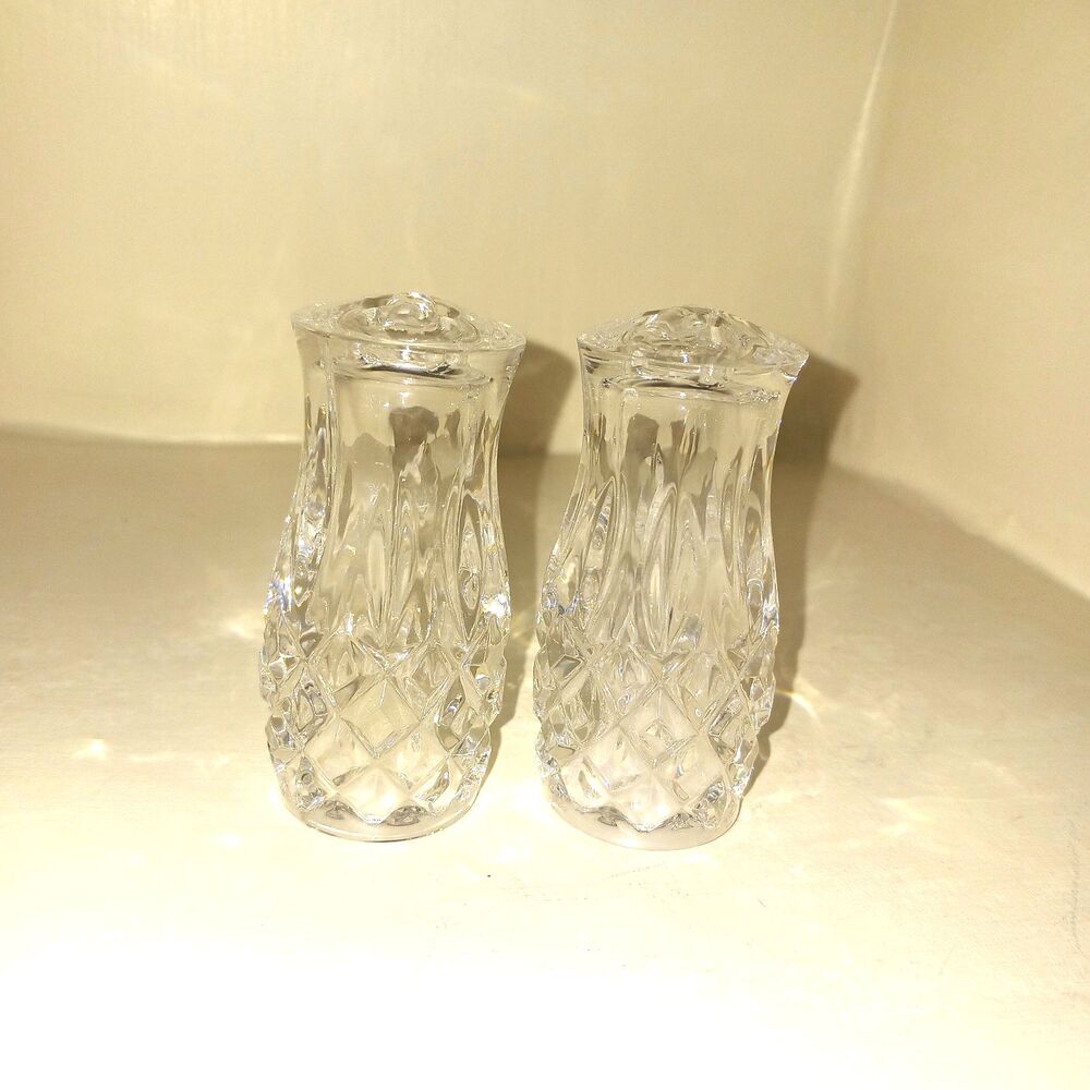 Gorham Crystal King Edward Salt and Pepper Set Art Deco Glam Vintage